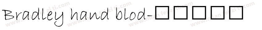 Bradley hand blod字体转换
